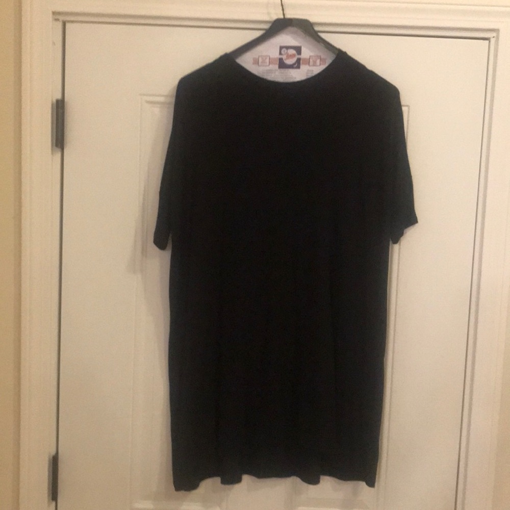 ASOS black short sleeve cotton dress